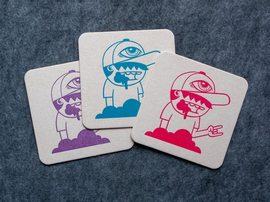 Letterpress Coasters for ACK!