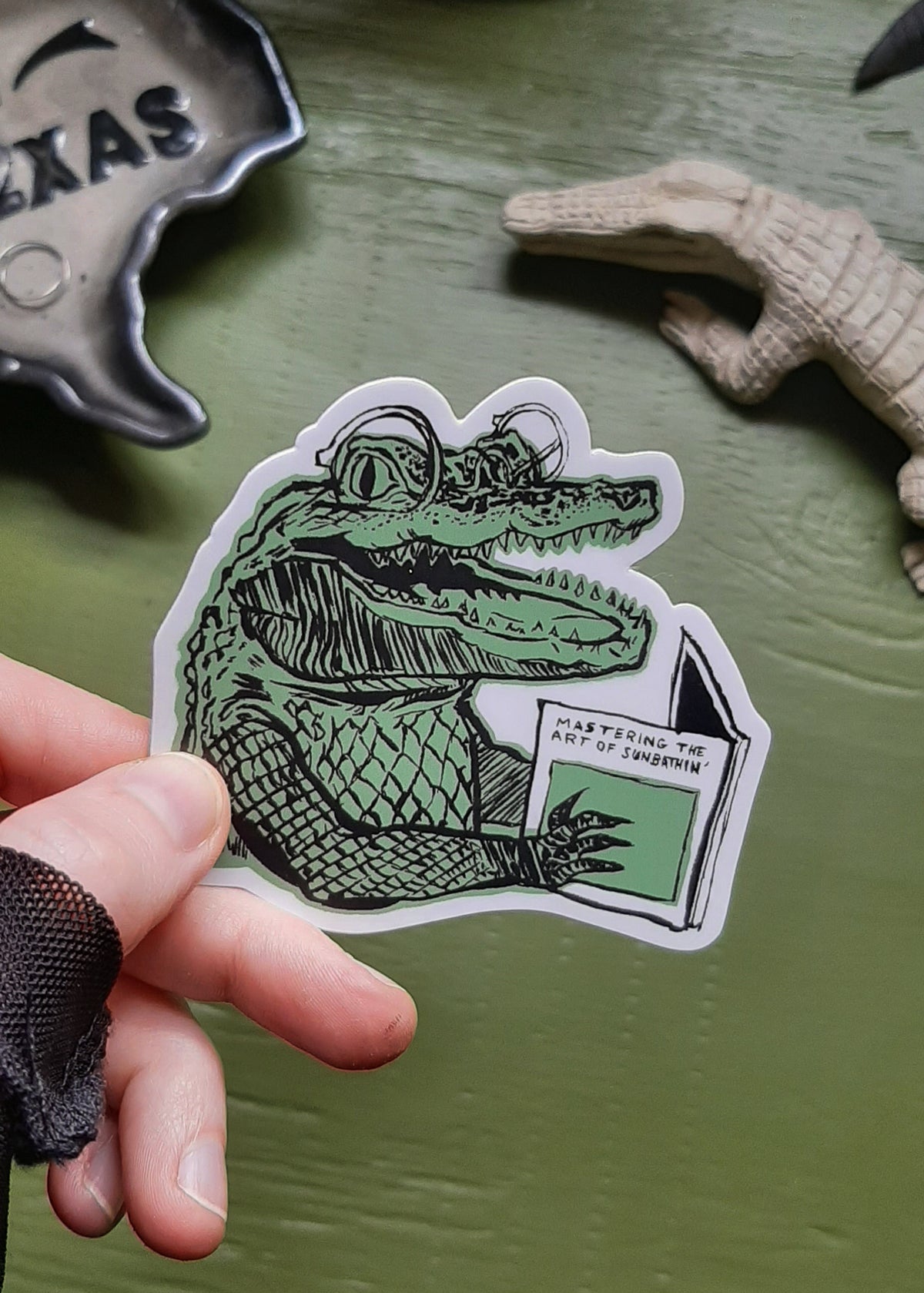 Gator Sticker Sunbathing Gator Sticker – Mystic Multiples